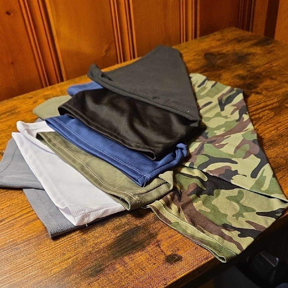 Camouflage and Solid Color Bandana Set